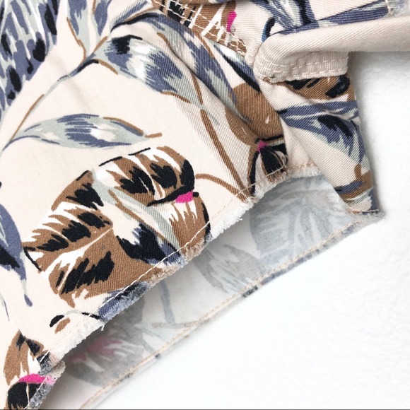 Madewell Floral print shorts neutral raw hem 26 - Picture 5 of 8